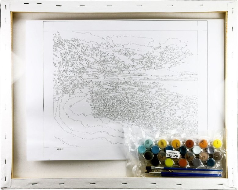 □SEA□ Zestaw kreatywny Malowanie po numerach 40x50cm Zachód słońca